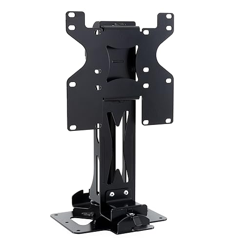 RecPro RV Rotating Countertop Mount TV Bracket | 360 Degree Rotation Swivel Universal TV Stand | VESA Mounting