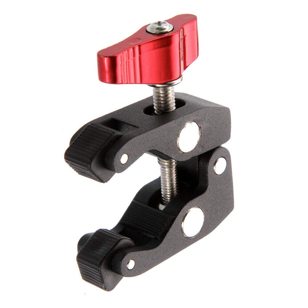 FocusFoto Articulated Magic Arm Crab Claw Super Clamp Clip Holder with 1/4" 3/8" Mount for Studio Flash Light DSLR Camera Tripod Monopod Monitor Video