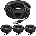(4 Packs) Power Extension Cable 33ft Plug Power Adapter Extension Cable for CCTV Security Camera