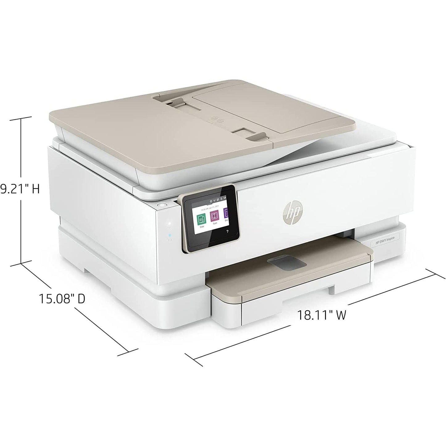HP Envy Inspire 7958e Wireless All-in-One Color Inkjet Printer with Bonus 6 Months of Instant Ink Print Copy Scan - 22 ppm, 4800 x 1200 dpi, Duplex