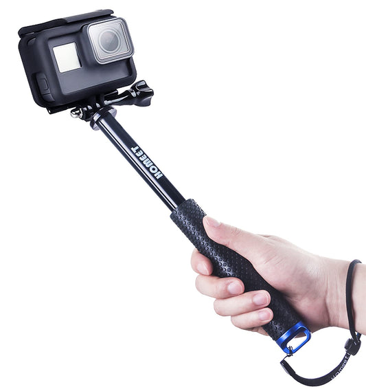Homeet Extendable Action Camera Selfie Stick, 19" Sports Cameras Selfie Stick Pole Waterproof Telescoping Pole Monopod for DJI OSMO, AKASO, SJCAM, YI