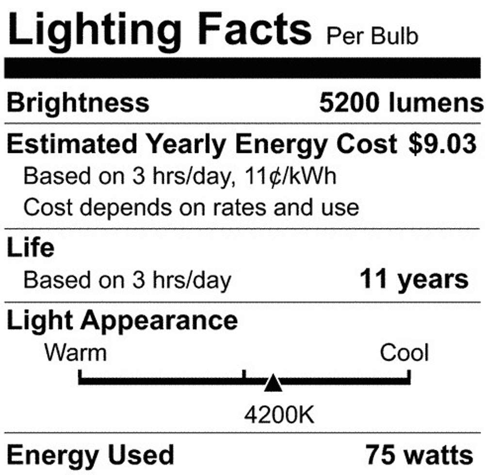 Satco S6671 Transitional Light Bulb in White Finish, 57.91 inches, Color