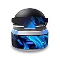 MightySkins Skin Compatible with Sony Playstation VR wrap Cover Sticker Skins Blue Flames