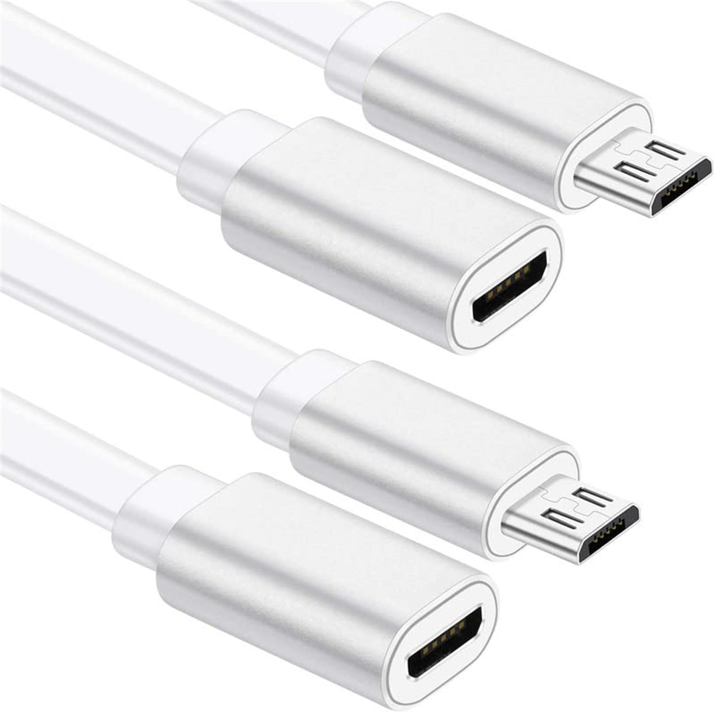 Sumind 2 Pack 20FT Total Micro USB Extension Cables, Male to Female Extender Cord Compatible with Wyze Cam OG, WYZE Cam Pan,Wyze Cam V3,Kasa Camera
