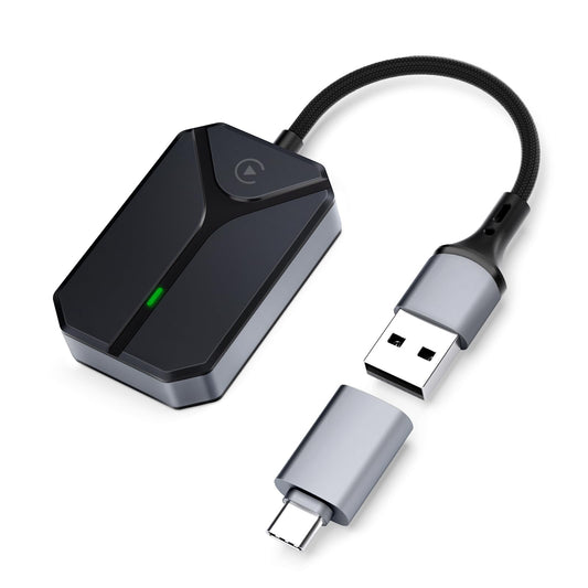 Wireless CarPlay Adapter for iPhone, 2026 Wired to Wireless CarPlay Dongle, Plug & Play USB-C Adapter, 5.8GHz WiFi, Bluetooth 5.3, Auto Connect, Low