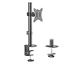 Mount-It! Single Monitor Desk Mount - Computer Screen Stand with Full Motion Adjustability - VESA Monitor Bracket Up to 32" 19.8 lbs - 360° Rotation