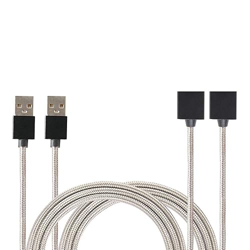 DRX [2-Pack 2.6ft] DR Magnetic USB Charger Cable, Double-Braided Nylon Fast Charging Cable. (Grey)