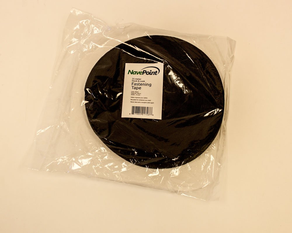 NavePoint 3/4 Inch Roll Hook and Loop Reusable Cable Ties Wraps Straps - 25M 82ft