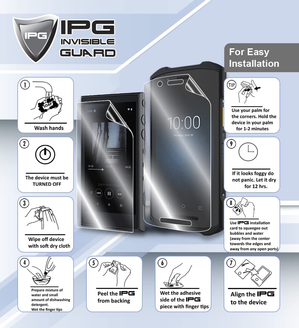 IPG For Topaz signature pads 750 series T-LBK750,TM-LBK750 (3 Units) Screen Protector Hydrogel Invisible Ultra HD Clear Film Anti Scratch Skin