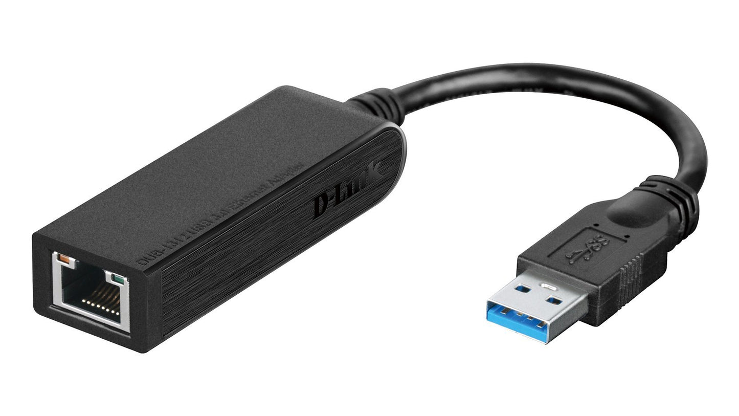D-Link USB 3.0 to Gigabit Ethernet Adapter - USB to RJ45 for 10/100/1000 Network - Windows and Mac OS (DUB-1312)
