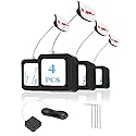 4Pack Remote Control Tether, 6.5 Ft Remote Control Leash, Retractable Safety Lock with Adjustable Lock Strap for TV Remotes, Game Controllers