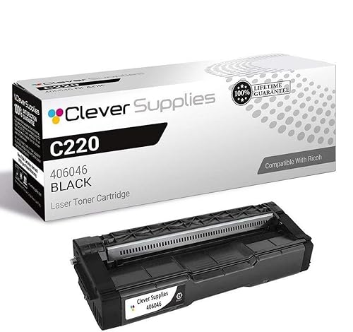 CS Replacement Toner Cartridge Compatible with Ricoh C220 406046 Black Aficio SP C220 Aficio SP C220A Aficio SP C220DN Aficio SP C220N Aficio SP C220S