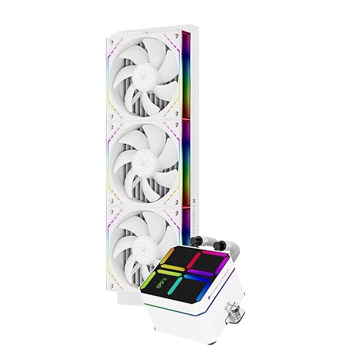 Thermalright Magic Qube 360 ARGB White Liquid CPU Cooler,Building Block Fan with 2000RPM,for AM4/AM5,Intel LGA1150/1151/1200/1700/1851,Temperature