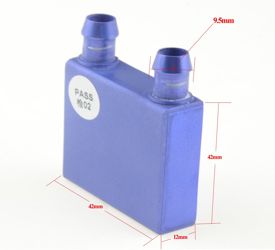 BXQINLENX 2PCS Aluminum Water Cooling Block for Computer PC CPU Graphics Radiator Heatsink (42X42MM)