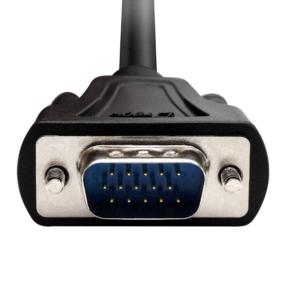 DTECH 3 Feet SVGA VGA Computer Monitor Cable Male to Male Supports 1080p High Resolution (1 Meter, Black)