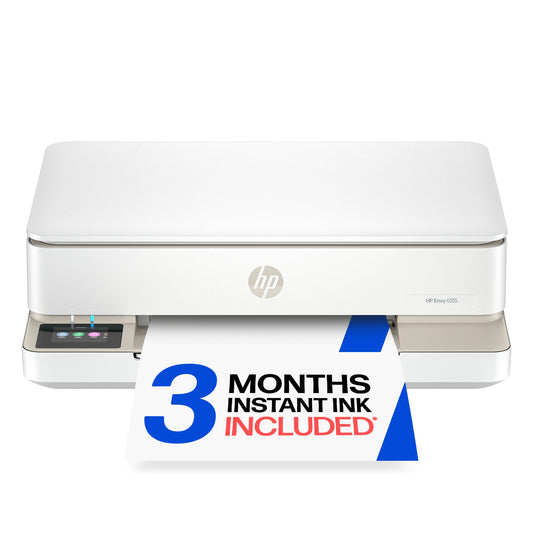 HP Envy 6155 Wireless All-in-One Color Inkjet Printer, Print, Scan, Copy, Duplex Printing Best-for-Home, 3 Month Trial of Instant Ink Included