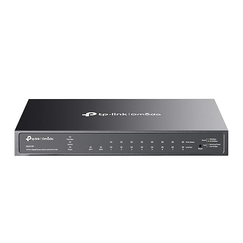 TP-Link 8-Port Gigabit Ethernet Smart PoE Switch with 2-SFP Slots 53W (TL-SG2210P)