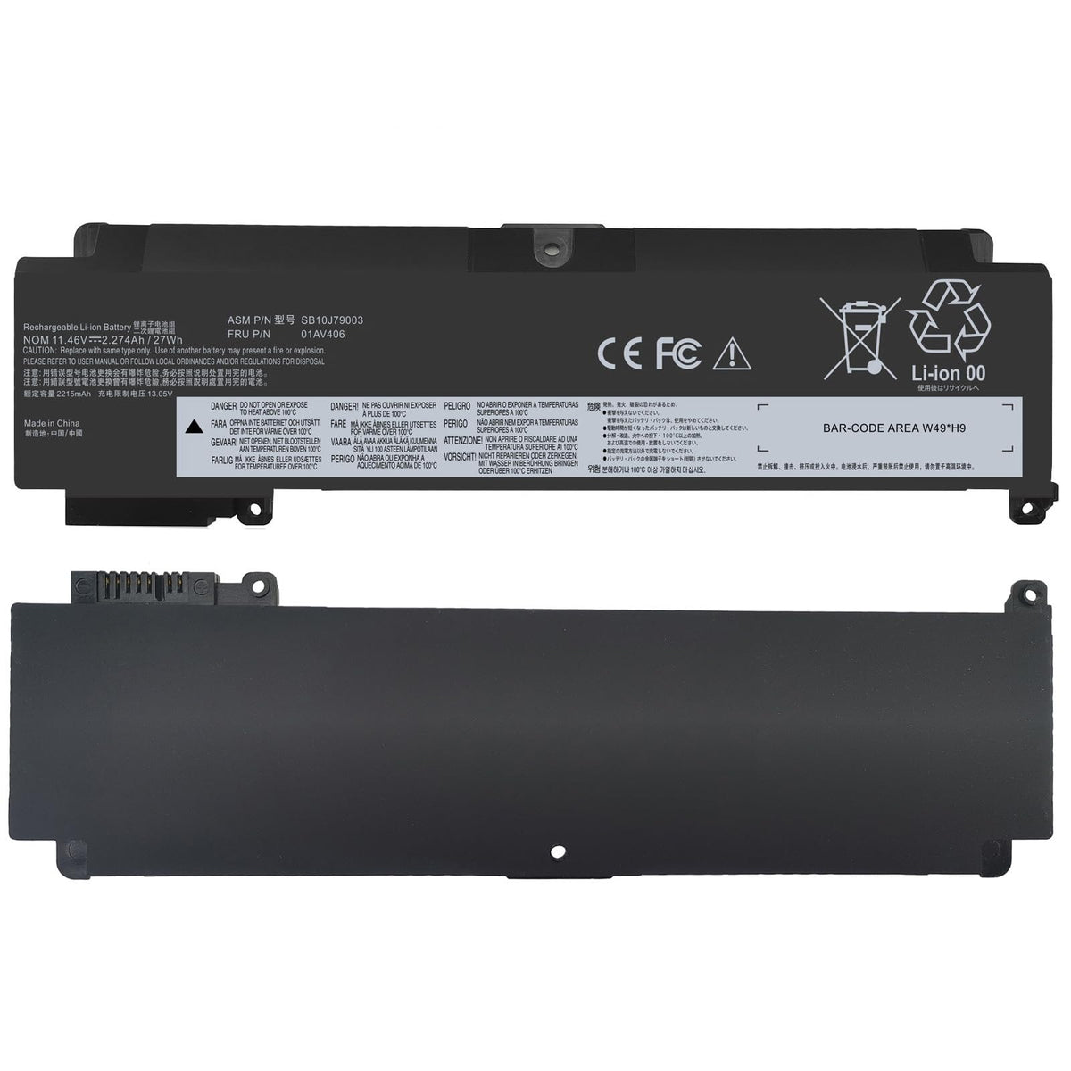 ESTENGPRO 01AV406 ThinkPad T470S Laptop Battery SB10J79003 Replacement for T460S T470S ThinkPad Series Internal 01AV405 00HW025 00HW038 00HW024