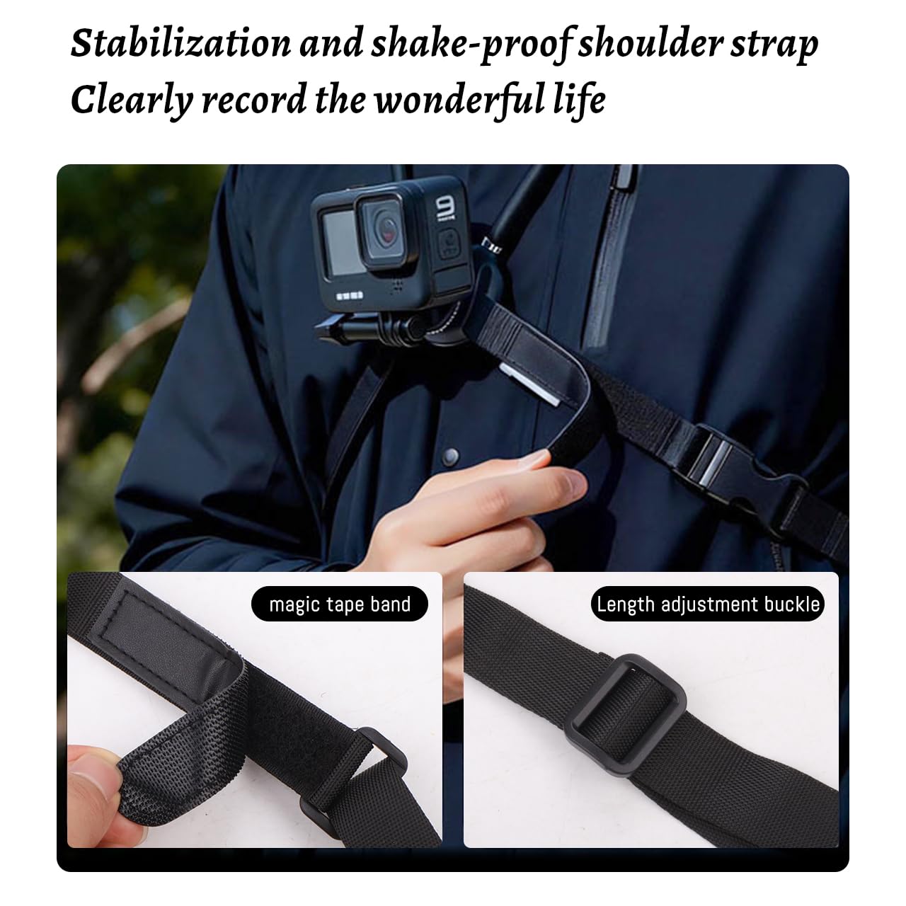 Neck Mount with Air Cushion for GoPro Hero 13/12/11/10/9, for Insta 360 X5/X4/Ace Pro 2, for DJI Nano Osmo 360/Action 6/5 Pro/4/3 Cameras Quick