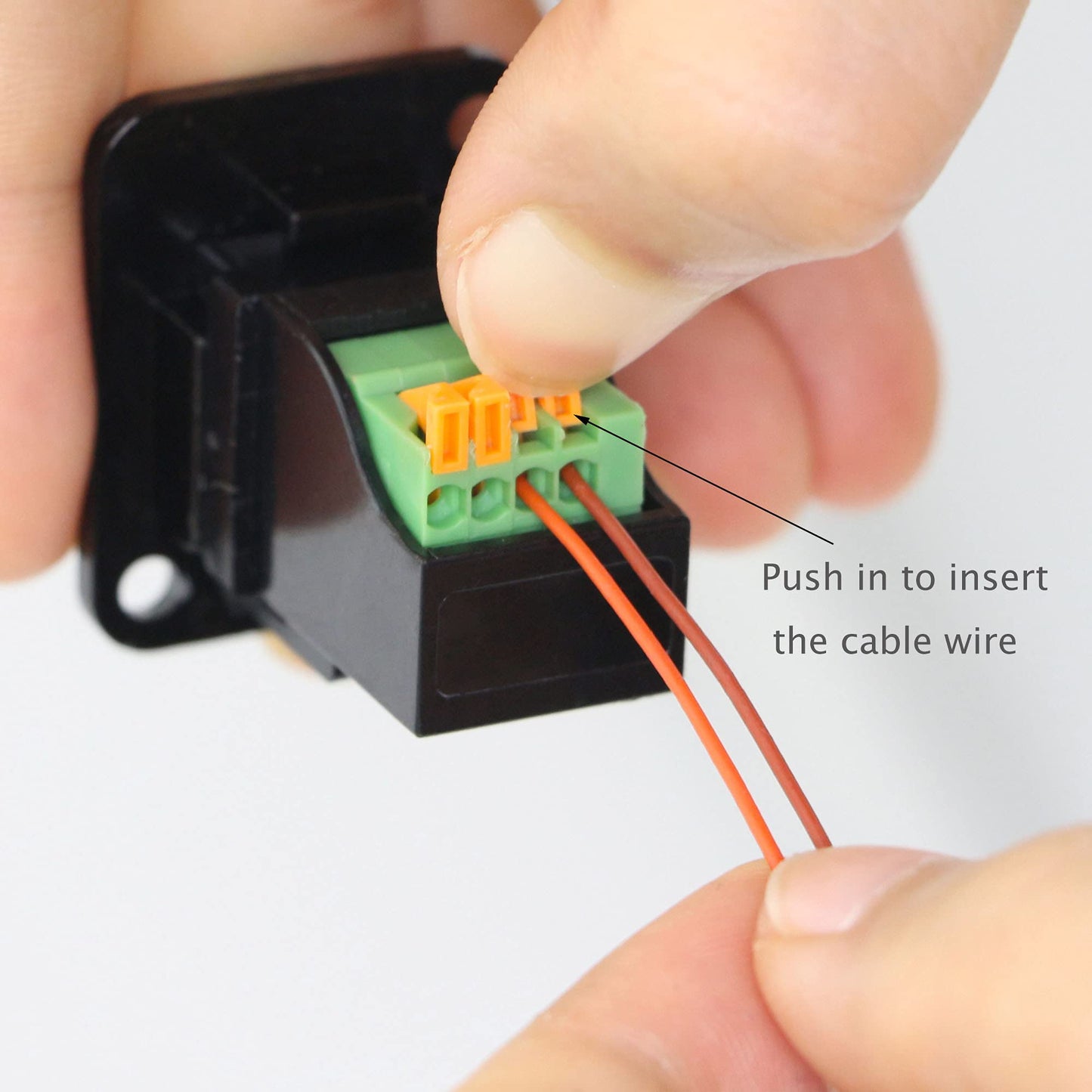 QIANRENON USB2.0 Panel Mount Terminal Block Connector Panel Mount USB 2.0 Type A Female to 4-pin Solderless Connector Push-Type Socket