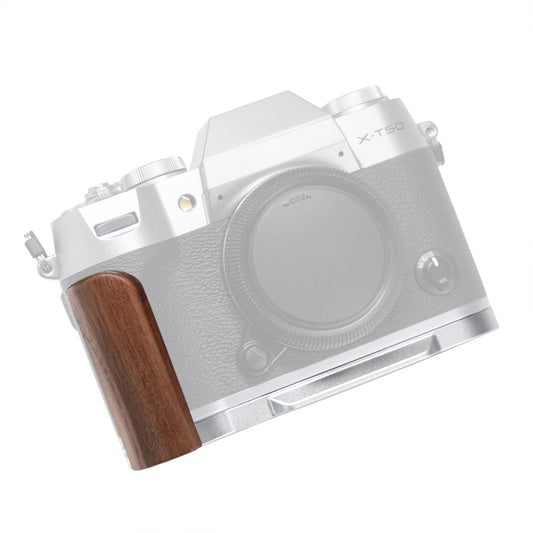 Iborrys L-Shaped Camera Handle ?Compatible with FUJIFILM X-T50 XT50 Camera ?Precious Vintage Solid Wood | Handcrafted by Experienced Artisans (Walnut