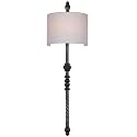 SAFAVIEH Lighting Collection Covington Farmhouse Rustic Traditional Silvered Black Metal 40-inch 1-light Bedroom Bathroom Vanity Hallway Foyer Living