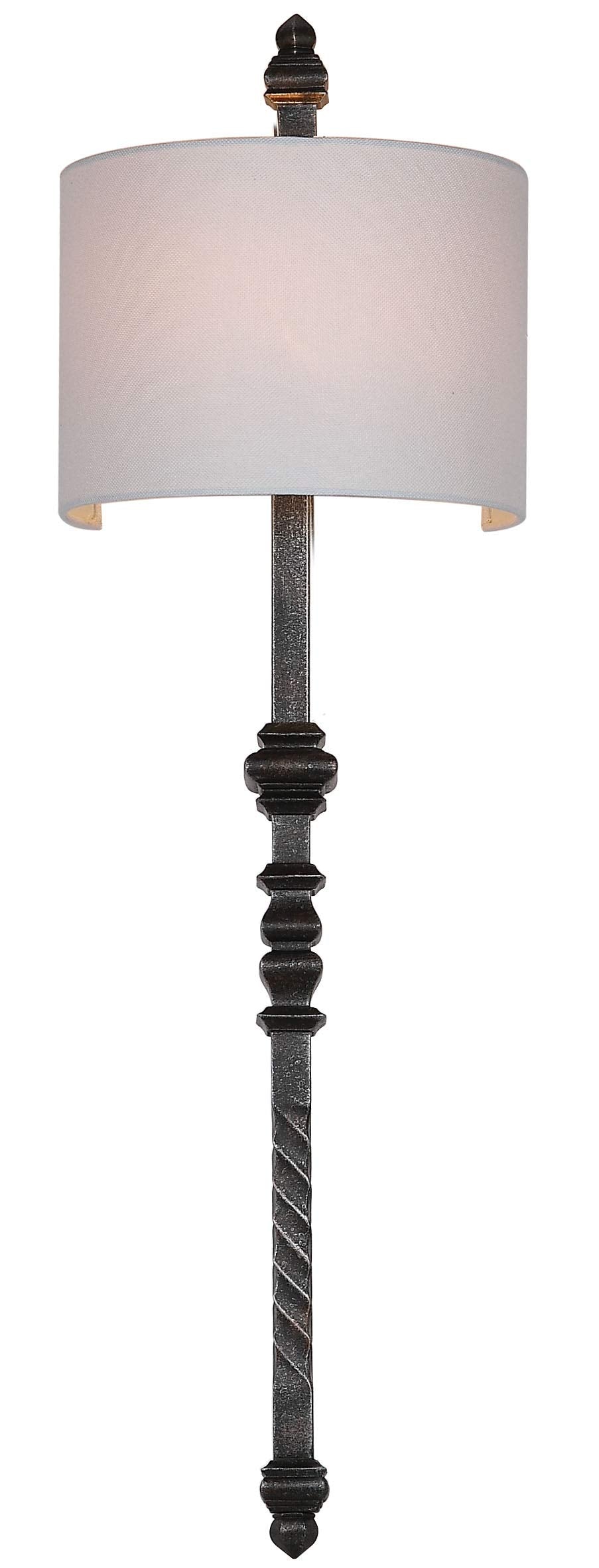 SAFAVIEH Lighting Collection Covington Farmhouse Rustic Traditional Silvered Black Metal 40-inch 1-light Bedroom Bathroom Vanity Hallway Foyer Living