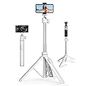 JOILCAN Tripod for iPhone & Camera, 64" Selfie Stick with 360° Ball Head Remote & Phone Holder, Extendable Portable Phone Tripod Stand for Travel Vlog