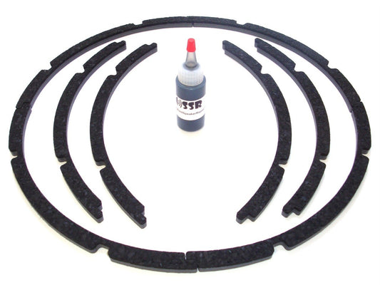 Springfield Speaker 15" Pro-Grade Rubitex Speaker Gaskets - Adhesive Included - Compatible with 15" Speaker Frames with 8 Mounting Holes