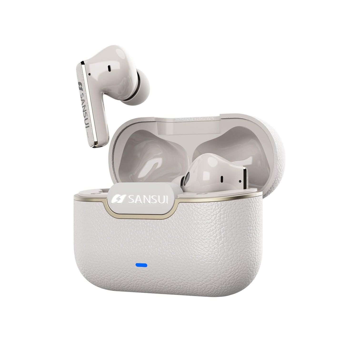 SANSUI Earbuds Wireless Bluetooth 5.4,ANC Noise Cancelling IPX4 Waterproof Stereo Headphones,up to 28 Hours of Battery Life,Deeper Bass,ENC Mics,W28