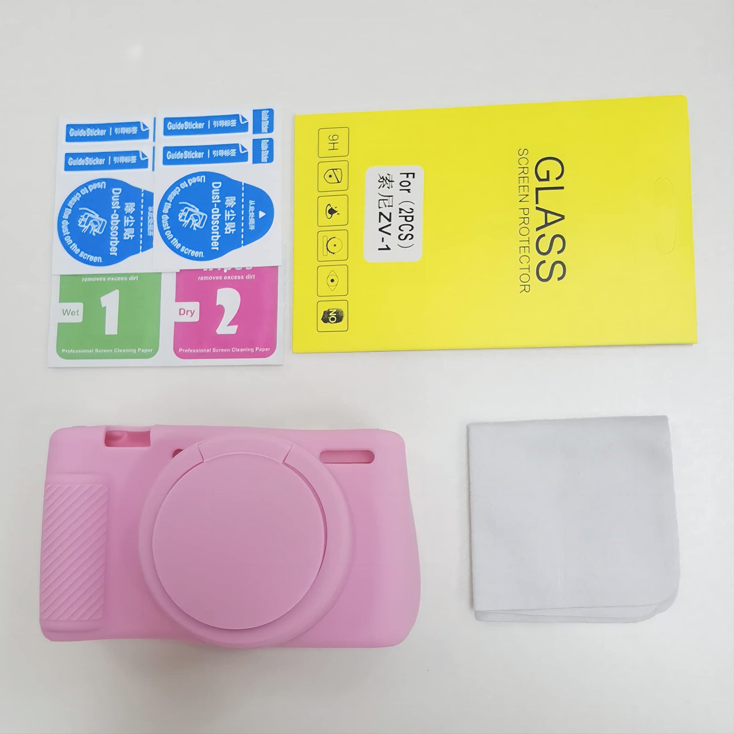 Camera Case for Sony ZV-1, ZV1 Camera Case Digital Camera Anti-Scratch Slim Fit Soft DSLR Camera Sleeve with ZV1 Screen Protector for Sony ZV-1 (Pink)
