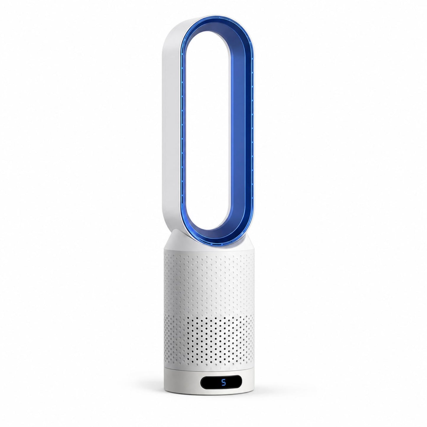 HQYJ Bladeless Cooling Fan, Remote, 8 Speeds, 90° Oscillating, Blue