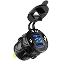 NVX XQC302 Dual USB Quick Charge 3.0 Car Charger with LED Digital Voltmeter