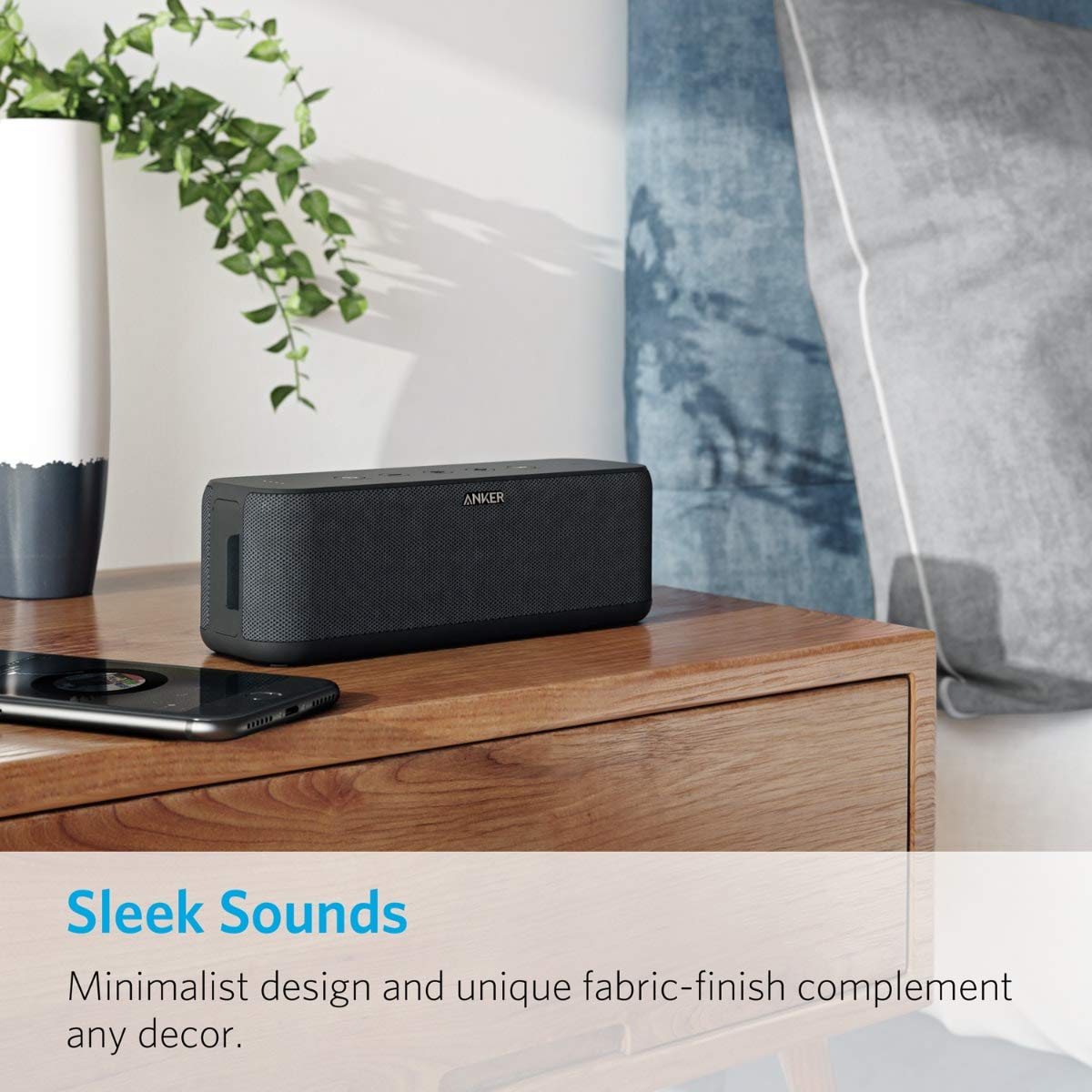 Anker SoundCore Boost 20W Bluetooth Speaker with BassUp Technology - 12h Playtime, IPX5 Water-Resistant, Portable Battery with 66ft Bluetooth