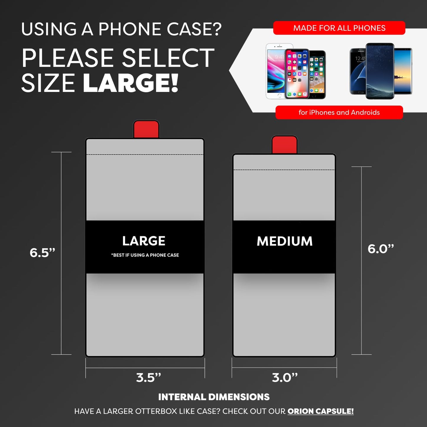 PHOOZY Thermal Phone Case - Apollo II Series : Cell Phone Pouch with AGION Lining Prevents Overheating, Extends Battery Life, Provides Drop Protection