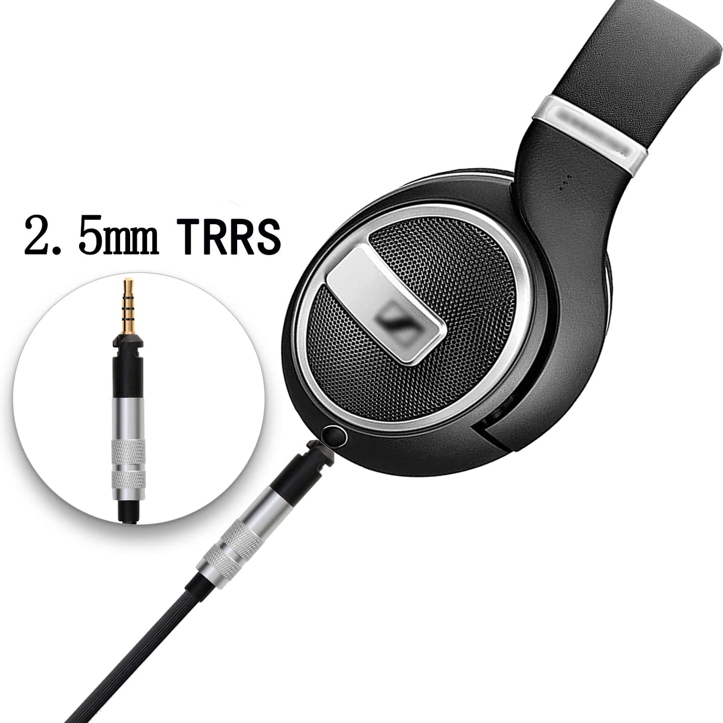 FAAEAL Balance Cable Compatible with Sennheiser HD599 HD598 HD558 HD518 Audio-Technica ATH-M50X ATH-M70X Headphones for Musician Audiophile 4.9ft…
