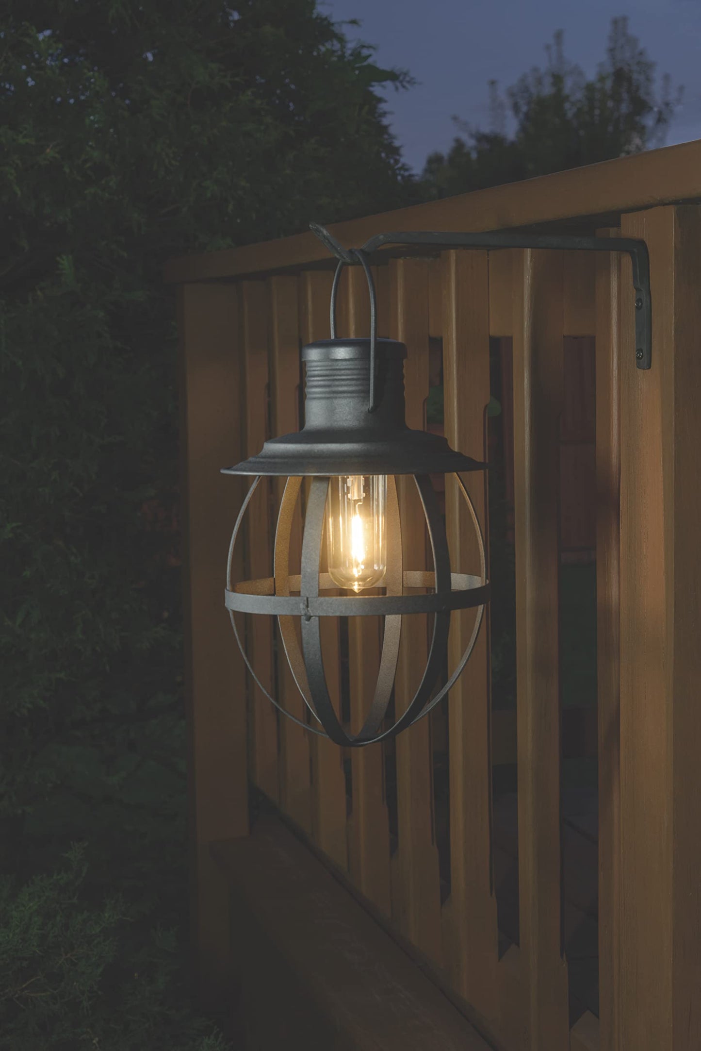 Xodus Innovations BL840-2 Battery Powered Outdoor 11.5 inch Decorative LED Metal Hanging Lantern with Your Choice of 4, 6 or 8 Hour Automatic Timer