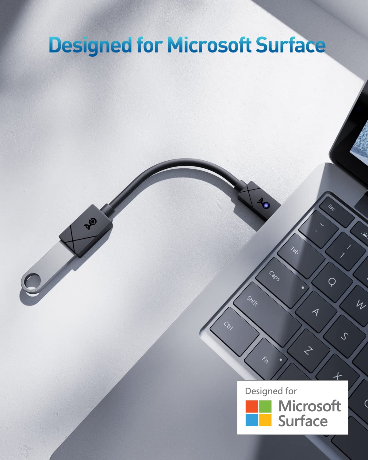 Cable Matters [Designed for Microsoft Surface] USB-C to USB-A Adapter (USBA to USBC Adapter) in Black