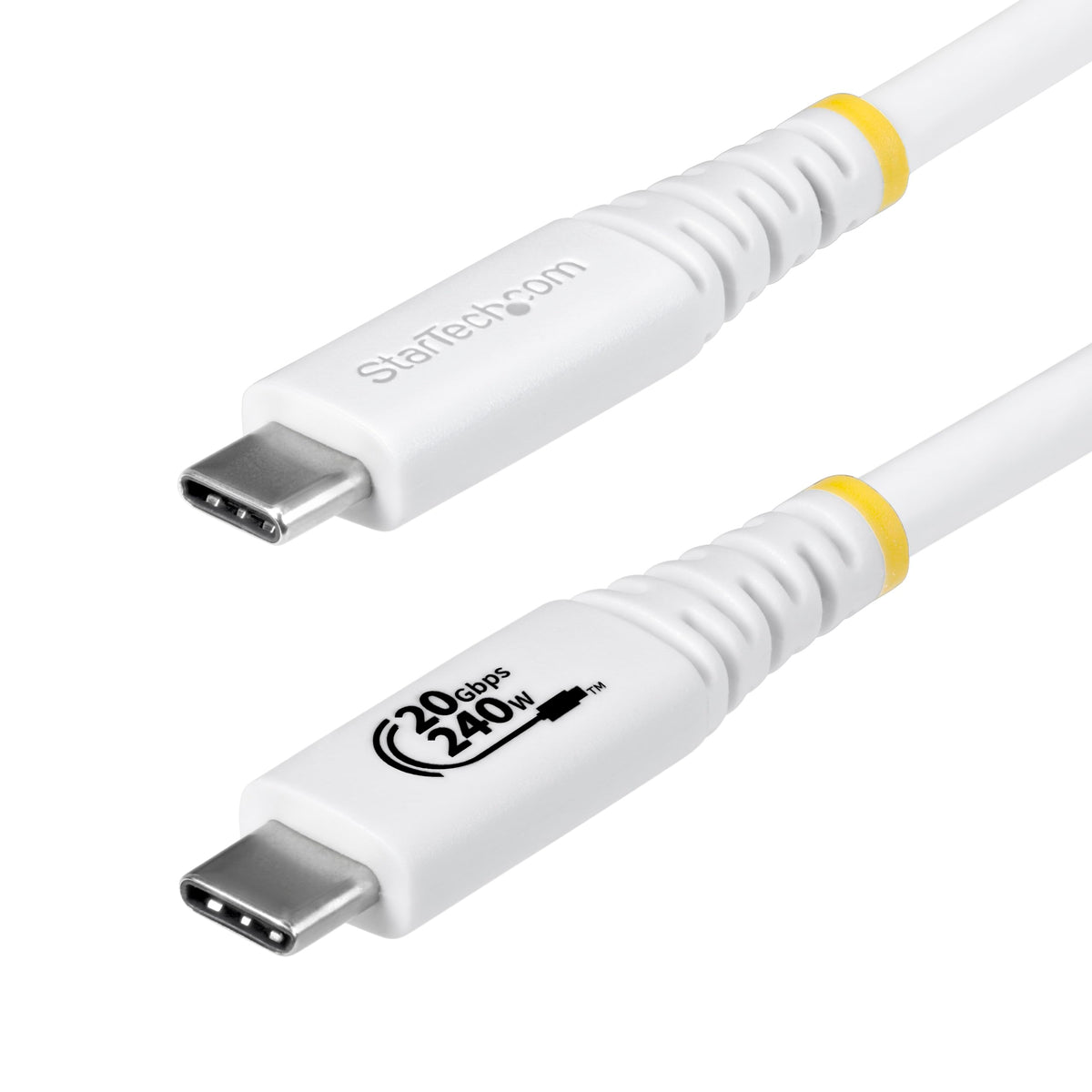 StarTech 6ft/1.8m USB4 Cable, 240W EPR, 4K 120Hz, White (CC6FT20GUSB4TPW)