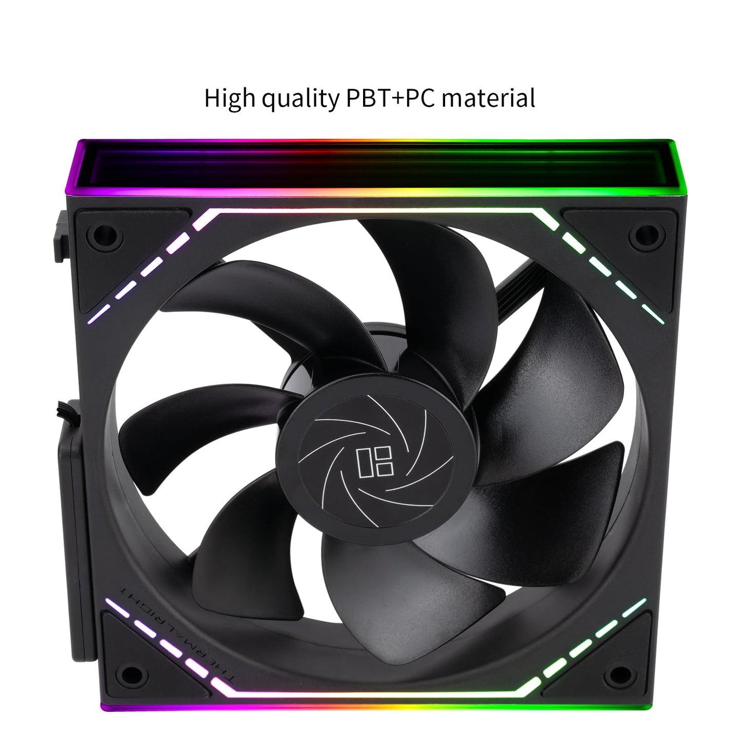 Thermalright TL-M12QR CPU Fan 120mm Case Cooler, PWM Connector Silent Computer Cooling with S-FDB Bearing,PC Fan with ARGB Mirror Light Effect,Low