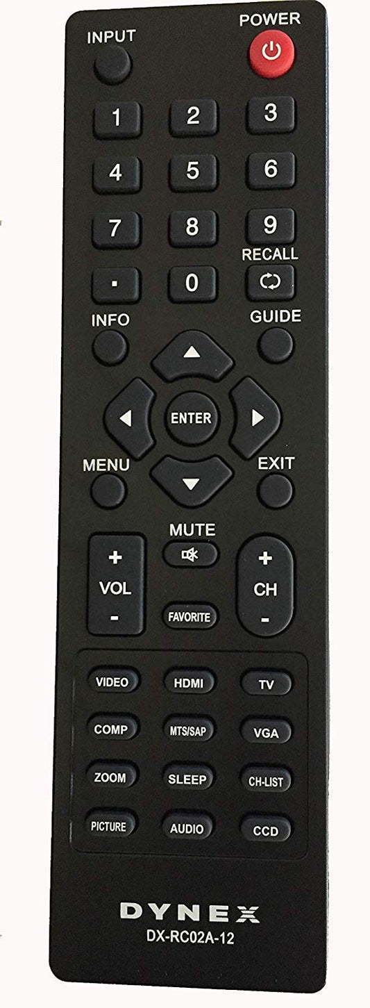 New DX-RC01A-12 DX-RC02A-12 Remote sub DYNEX DX-RC01A-12 RC-701-0A ZRC-400 DX-RC01A-13 DX-RC01A-12 RC-201-0B Remote for almost all Dynex LCD LED