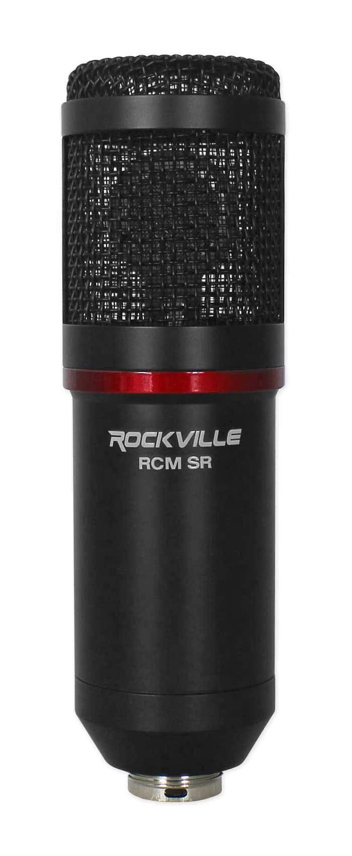 Rockville RCM SR Condenser Mic, Studio Recording, Samsung Capacitors, Cardioid Pattern, 25mm Cartridge, Low Noise, Durable Zinc Body & Steel Head, for