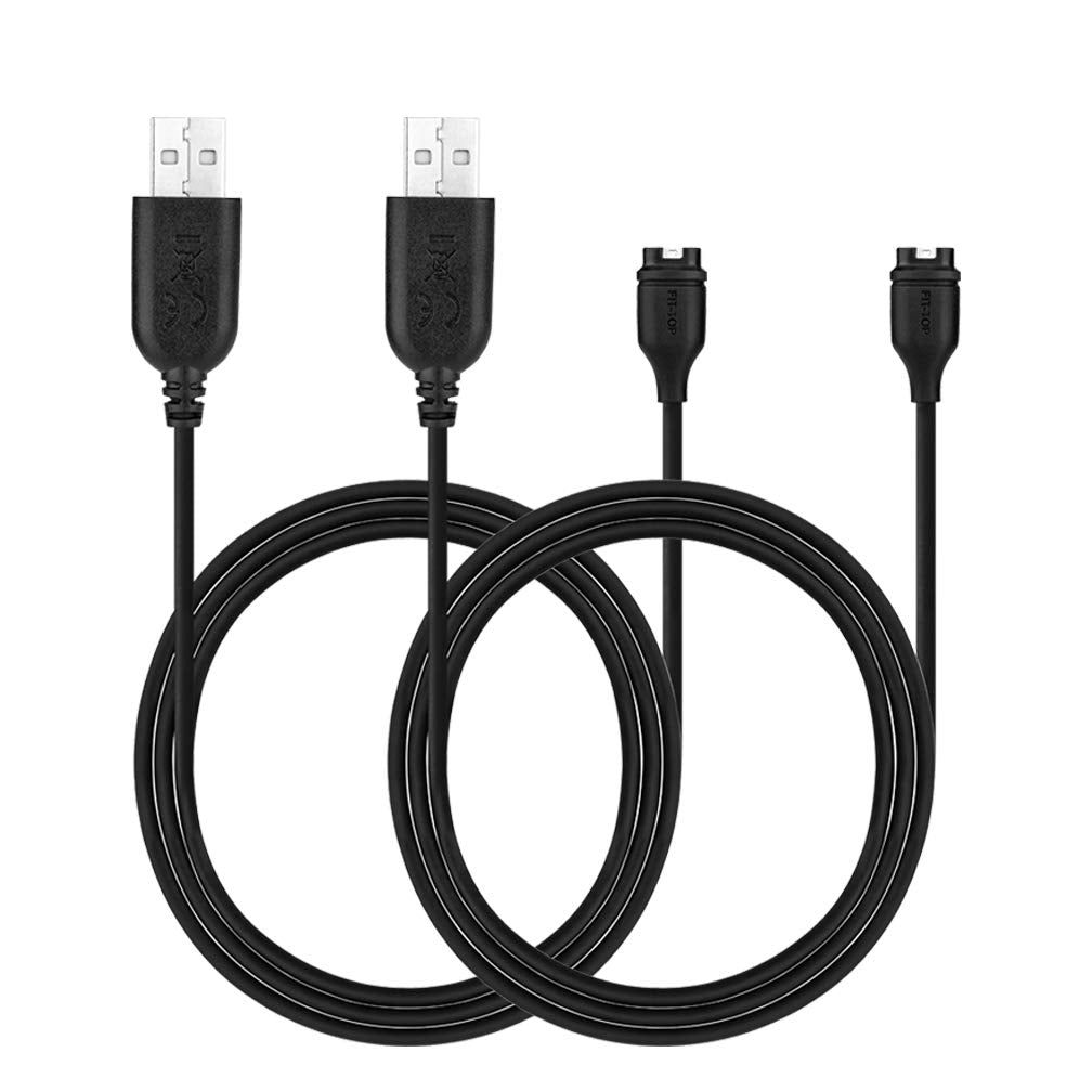 JIUJOJA Compatible with Garmin Instinct/Instinct/Instinct 2S/Instinct 2X/Instinct 3 Charger,2PACK Charging Cable and 8Pcs Charger Port Protectorr