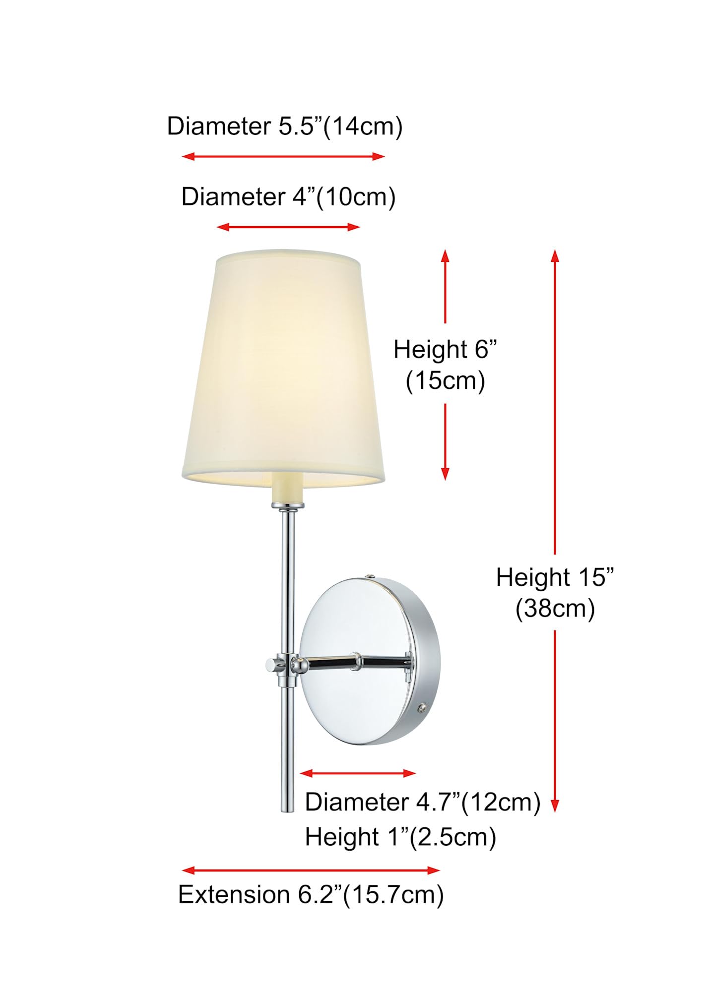 Elegant Lighting Living District Mel 1-Light Traditional Metal Wall Sconce in Black