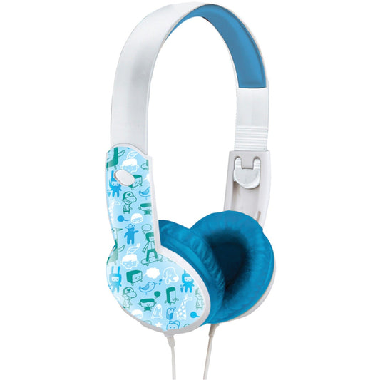 Maxell Safe Soundz Over Ear Headphones Wired Safe Volume Fun Color Young Kids Over The Ear - Light Blue (190295)
