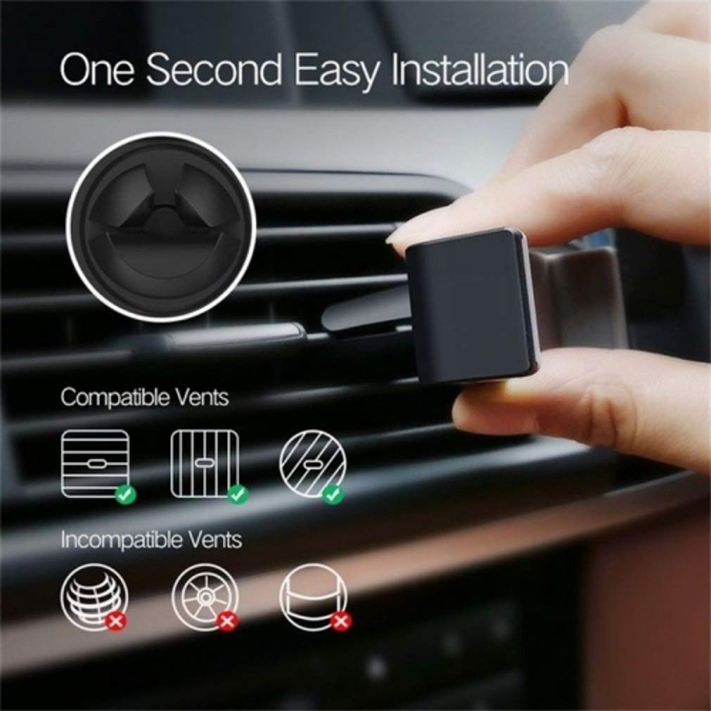 2-in-1 Car Mount Windshield Dash AC Air Vent Phone Holder Rotating Dock A3J Compatible with Alcatel 1x Evolve - BLU Vivo XL4 - Huawei Mate 20 Pro - LG
