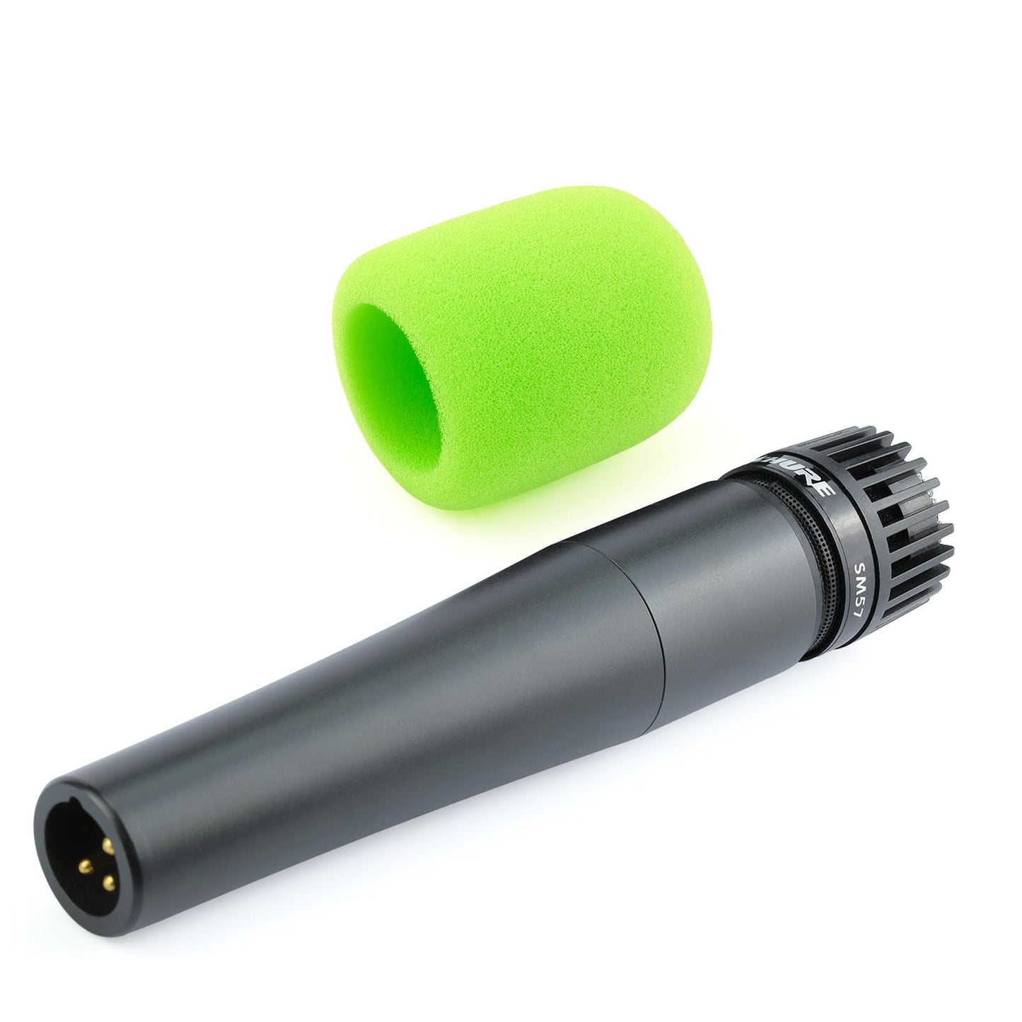 LEFXOMPHY SM57 Pop Filter for Shure SM57 / 545 / Beta SM57A Series Mics Windscreen Replacement for A2WS Microphone Spongue Windsock 3-Pack Green Foam
