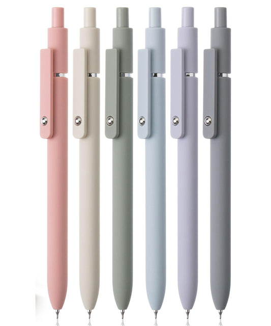 Mr. Pen- Retractable Fine Point Gel Pens, 6 Pack, Morandi Barrels