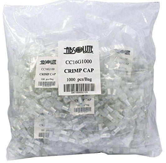 Absolute CC16G1000 Crimp Caps for Car Audio and Security Installations , 100 Count (Pack Of 10) , White