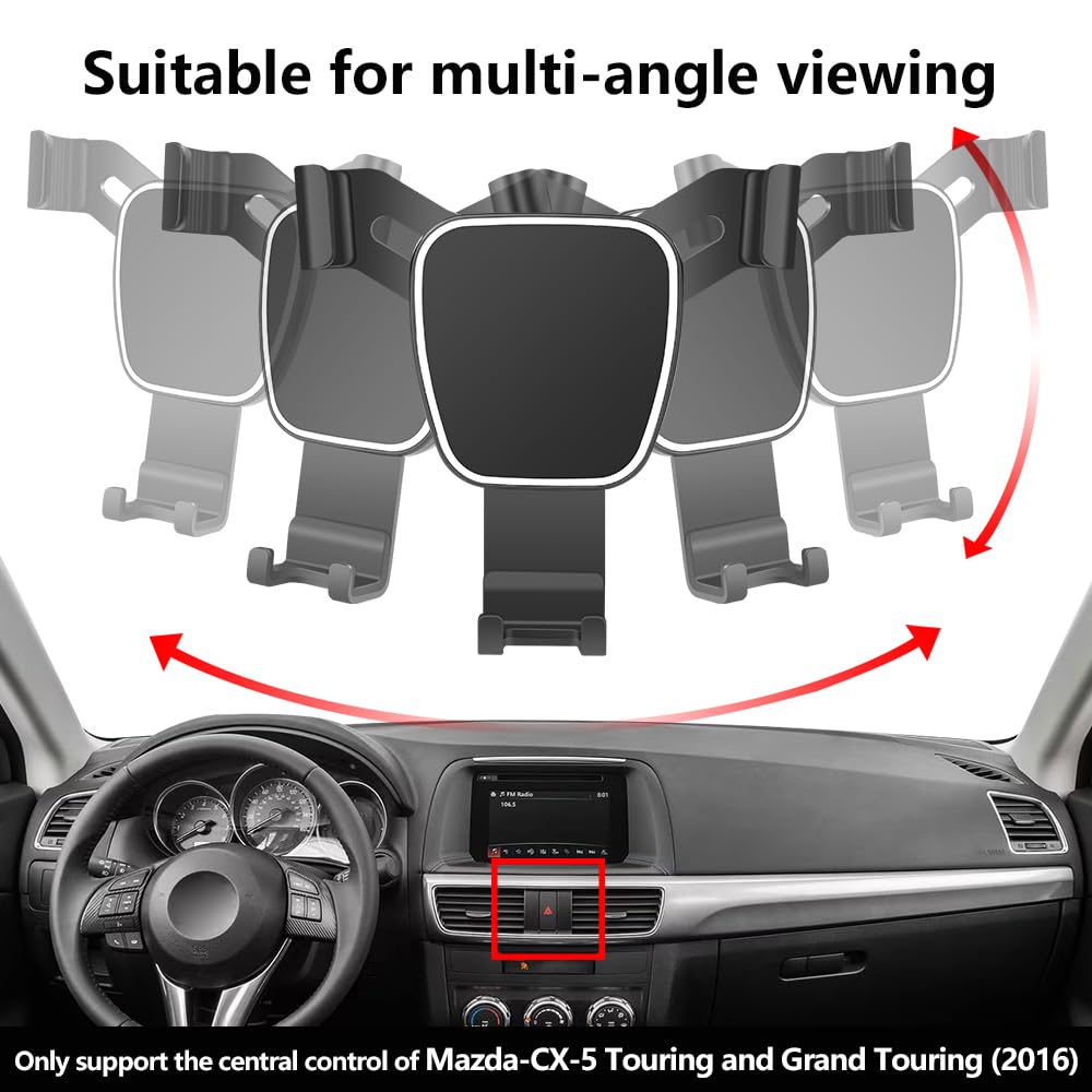 musttrue Car Phone Holder for Mazda CX-5 2016 Touring, Grand Touring Auto Accessories Navigation Bracket Interior Decoration Screen Mobile CX5 Cell